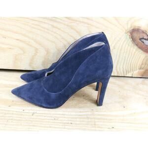 Boden Boots Womens Shoe 39 Blue Suede Roseberry High Heels Ankle Bootie